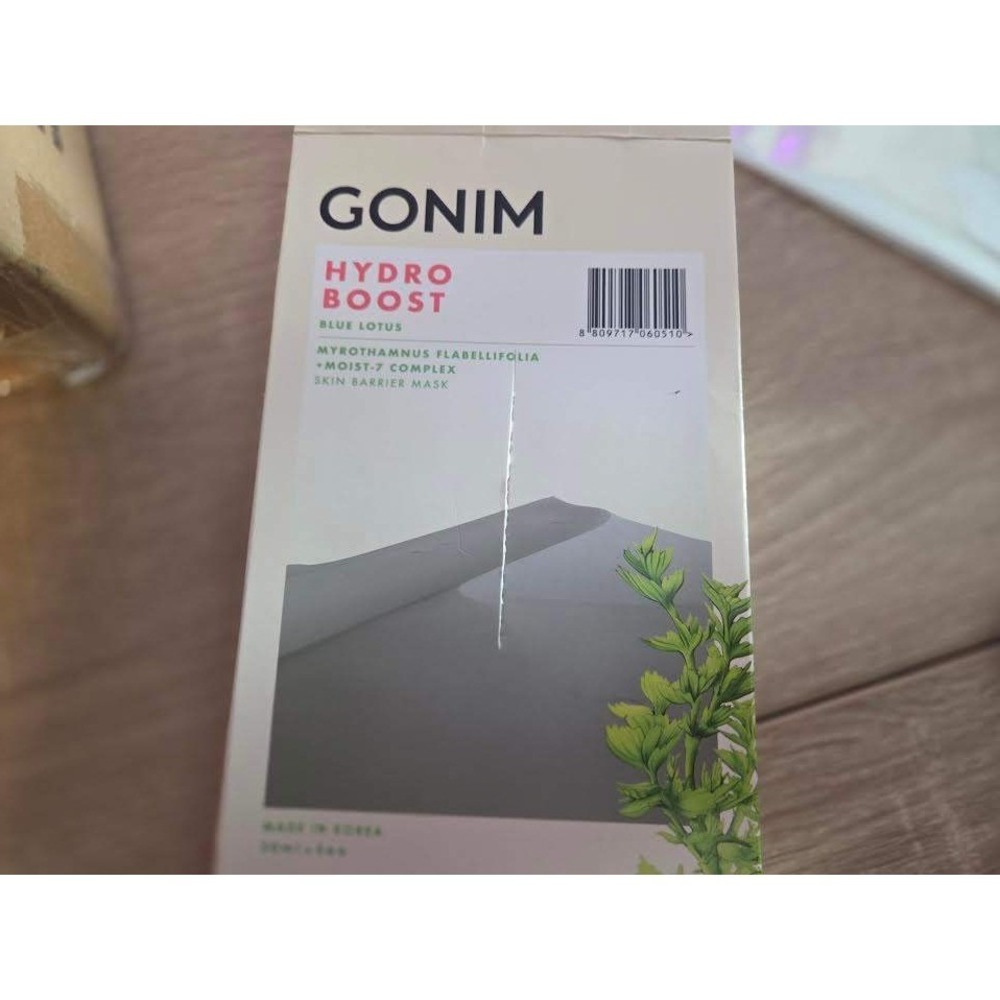 GONIM Hydro Boost Blue Lotus Skin Barrier Mask 5 Pack Moisturizing Hydrating - Picture 3 of 4